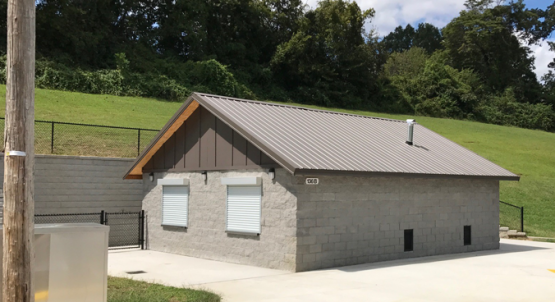 Concession Restroom with Double Windows for Serving More Customers