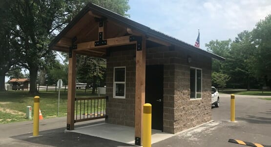 Gatehouse Building for Monitoring Park Entrance