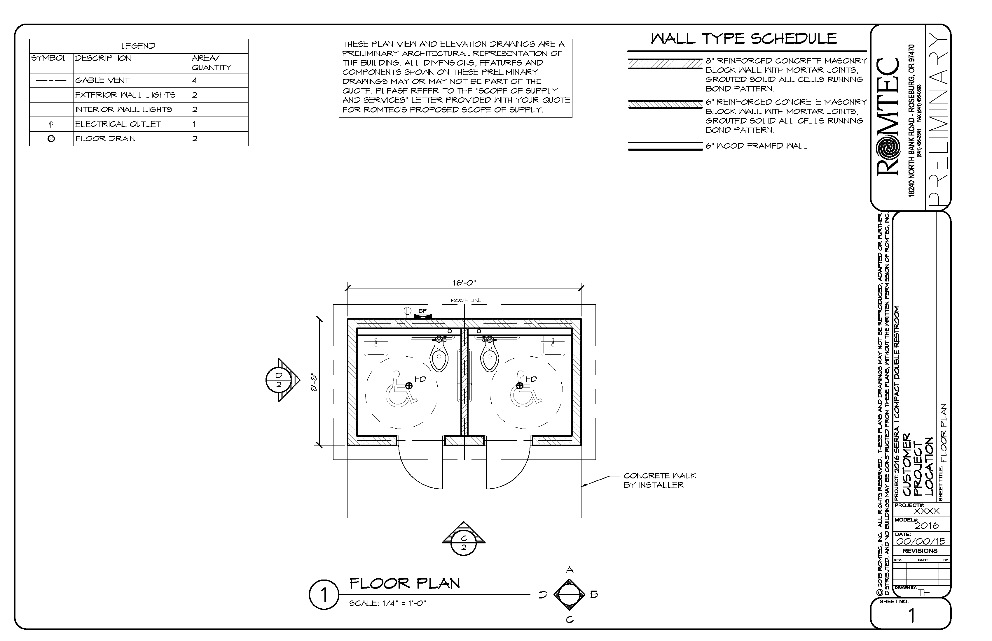 Medium Restroom Drawings 