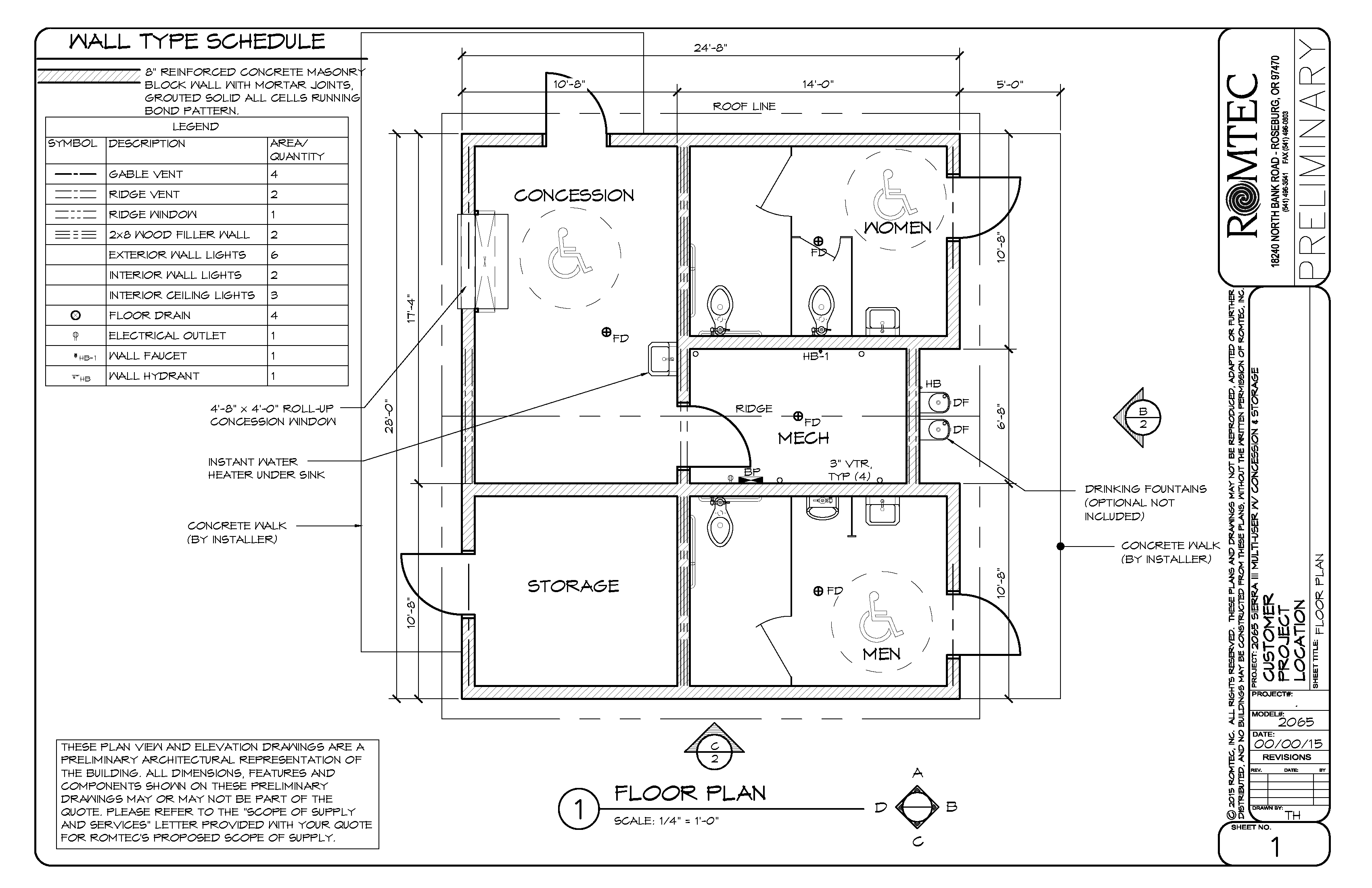 Large Concession Buildings Romtec Inc.
