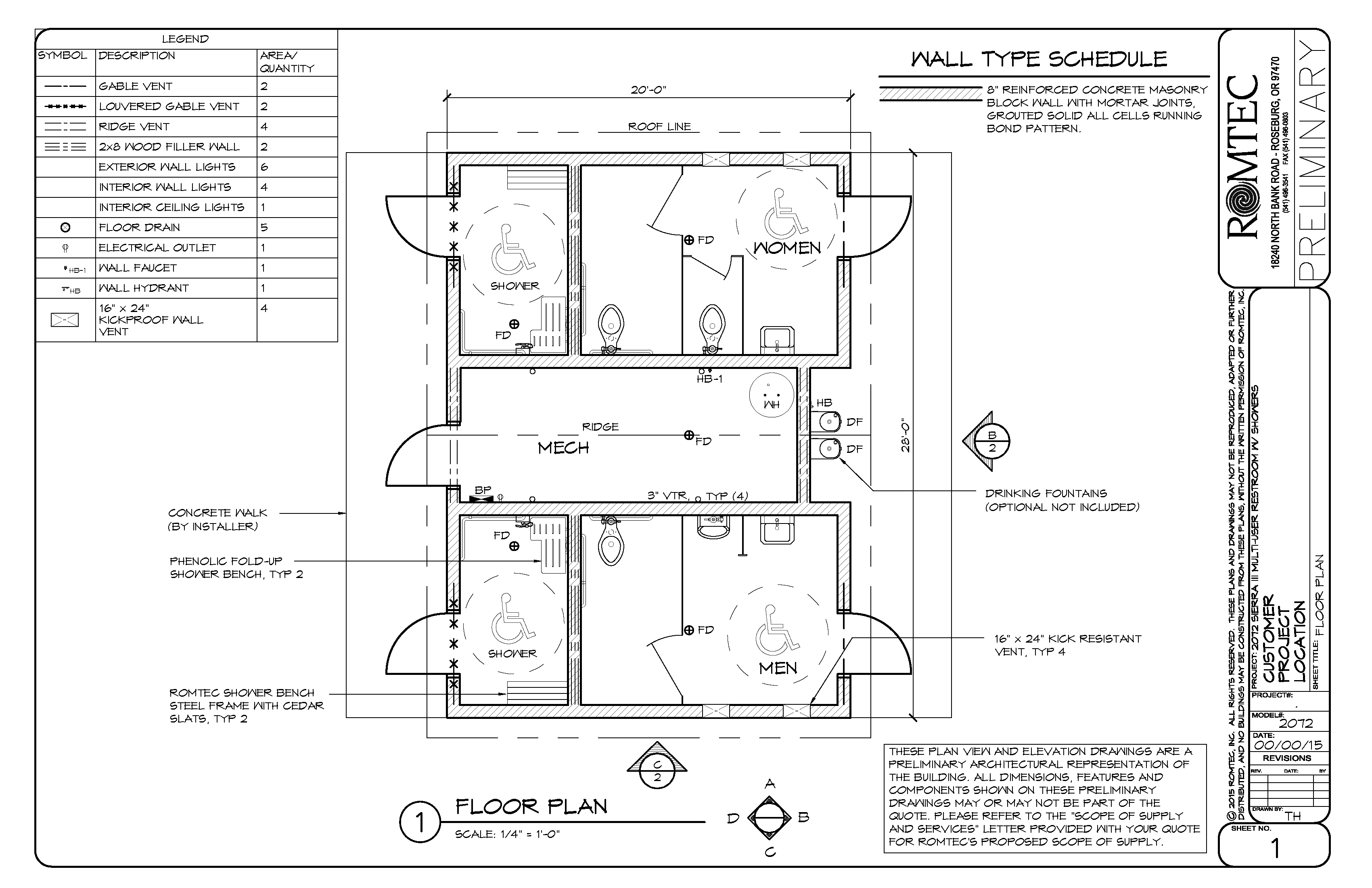 model-2072-multi-user-restroom-with-accessible-showers Medium Sized Shower Building with Accessible Restrooms and Shower Rooms