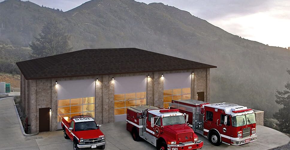 Large Maintenance Building with Vehicle Bays