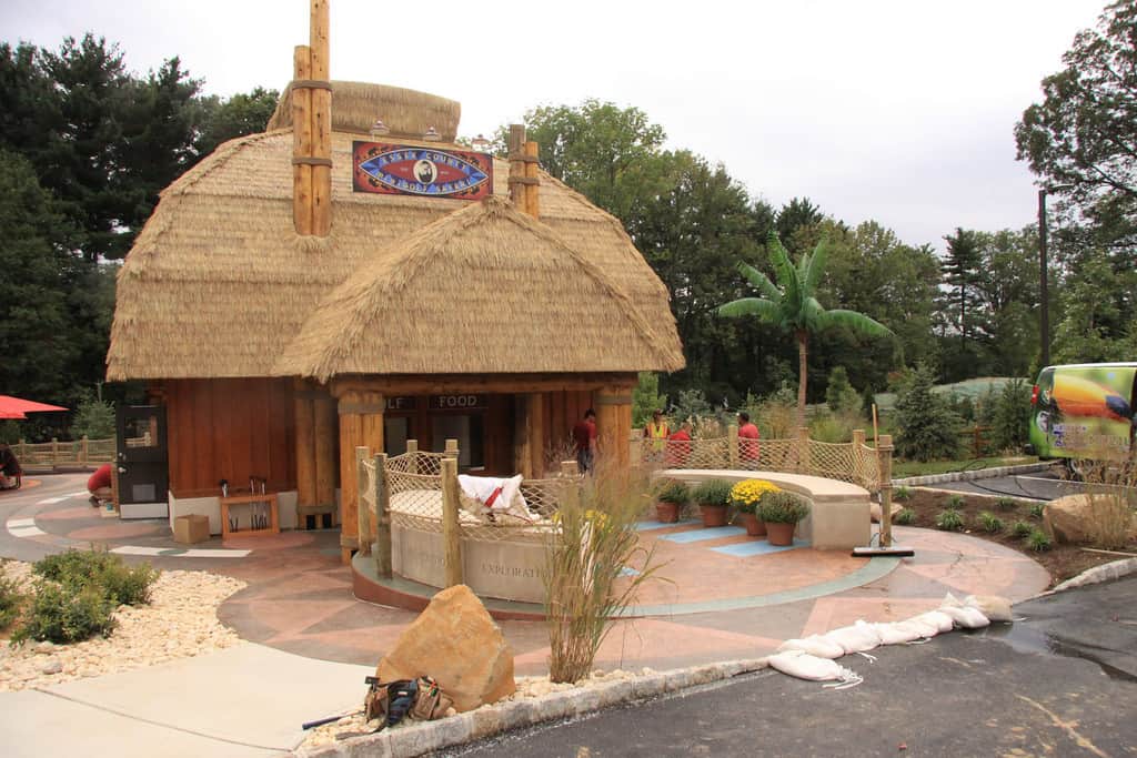 Custom Building with Thatch Roofing