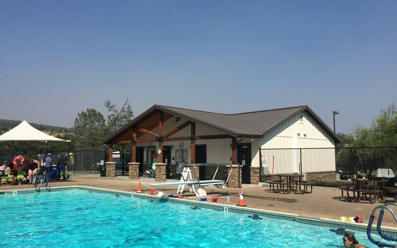 Great Looking Community Building for Public Pool