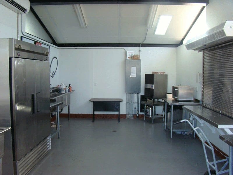 Concession Stand Interior with Attractive Steel Accessories