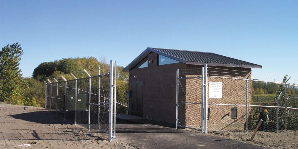 Concrete Utility Building with Metal Roofing