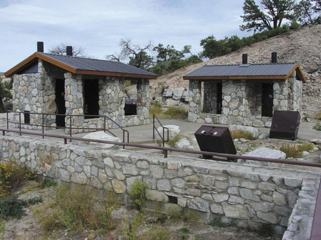 Pair of Remote Waterless Restrooms in National Forest