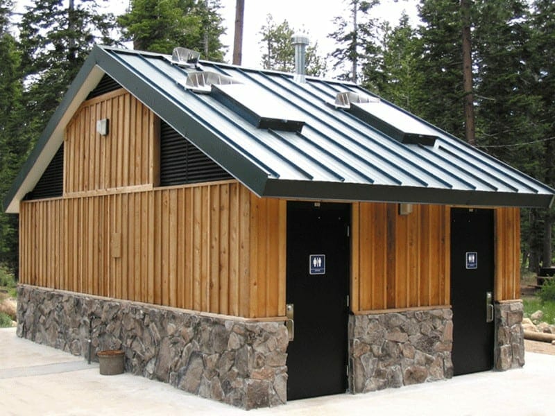 Small Multi User Shower Restroom Facility with Cedar Exterior