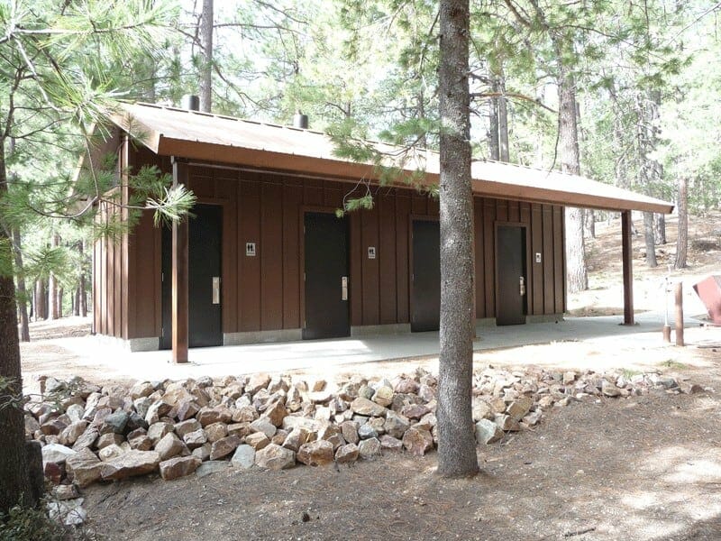Four-Room Waterless Restroom with Covered Entryway