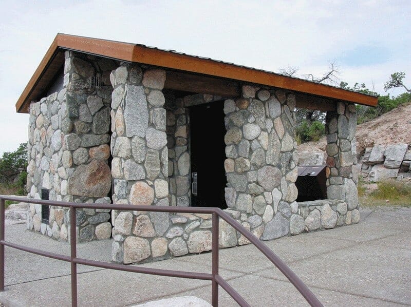 Vault Restroom with Natural Stone Exterior