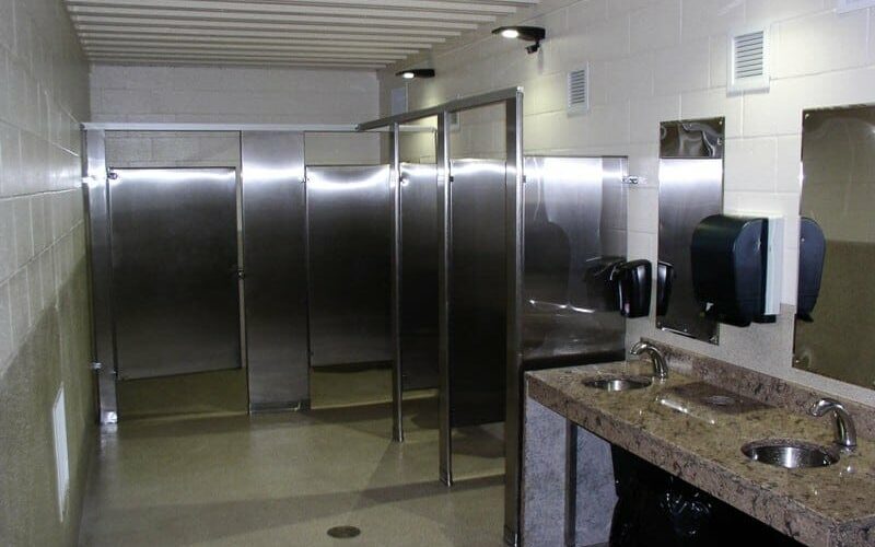 Restroom Interior with Great Looking Accessories