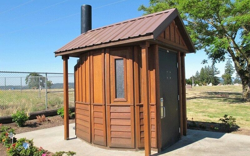 Charming SST Prefabricated Vault Toilet