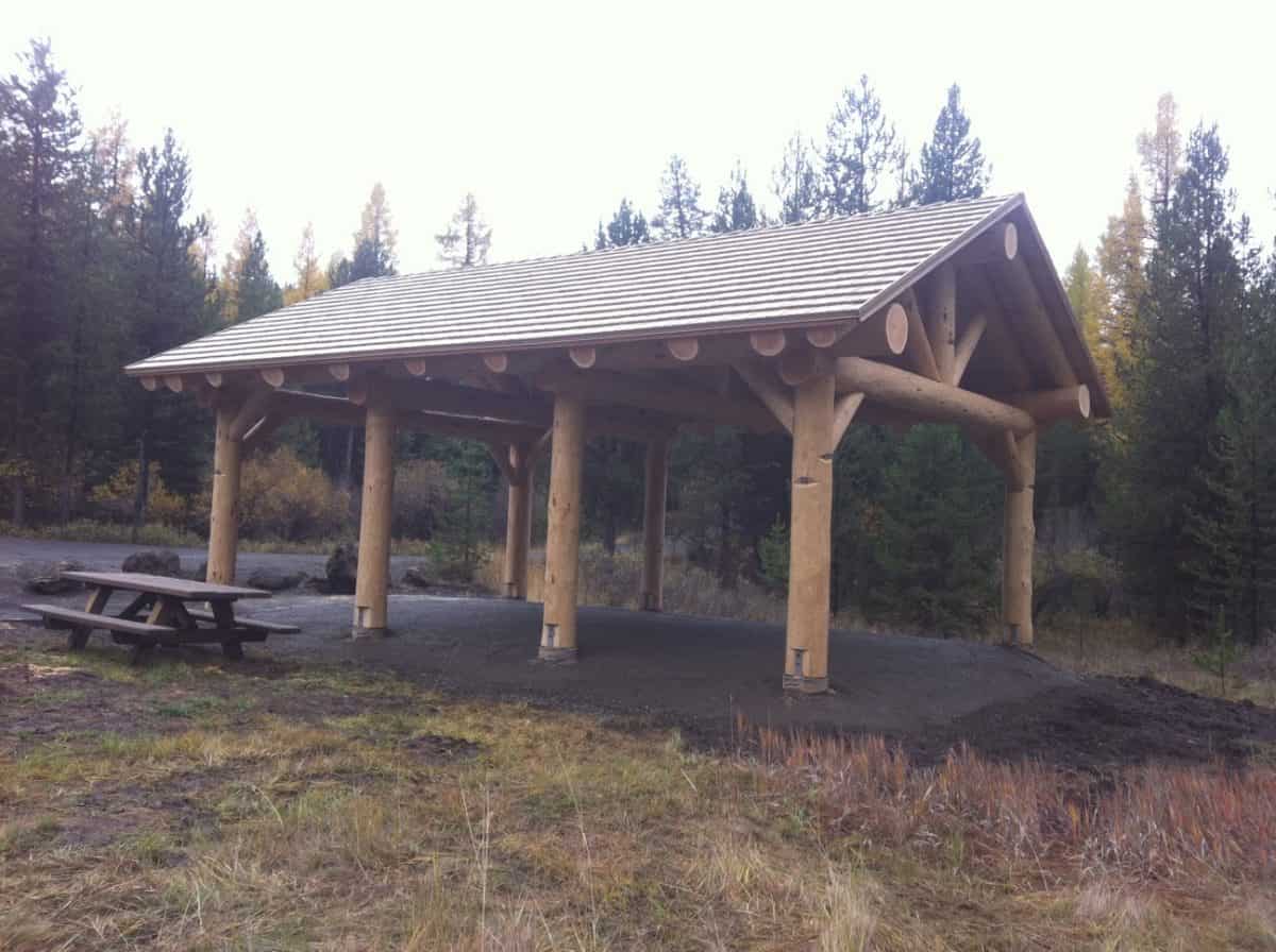 This Log Structure Provides Shelter For Campers