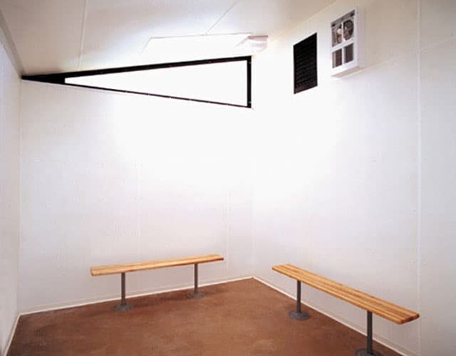 Colored Concrete Floor and Benches