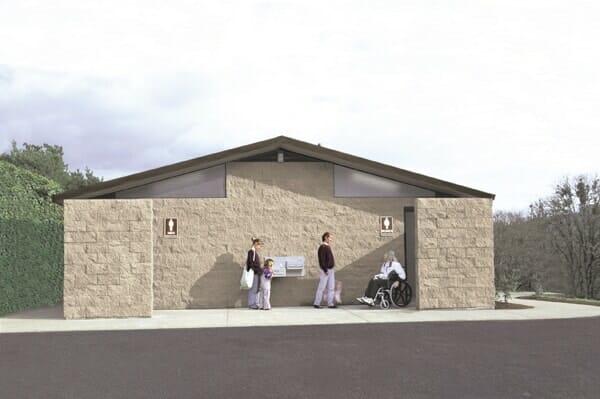Concrete Block Restroom in Oregon