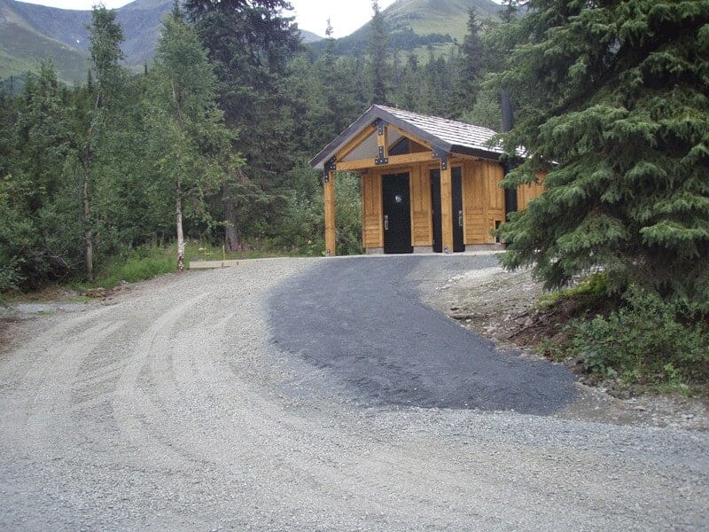 Covered Entry on Waterless Restroom