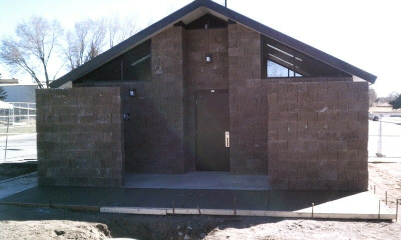Affordable Restroom Building with Privacy Walls
