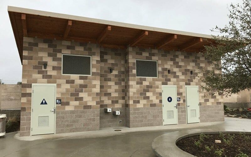 Great Looking Restroom with Covered Entry
