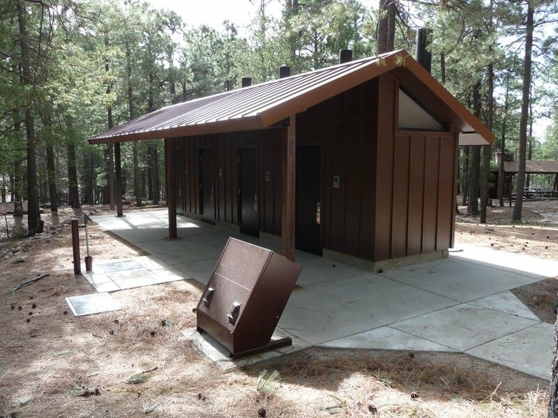 Brown Waterless Restroom in Campground