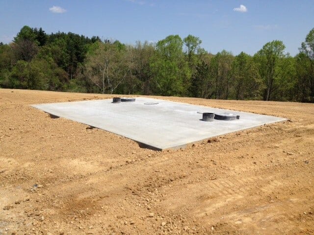 Underground Vaults Cast in Concrete Foundation for Permanent Installation