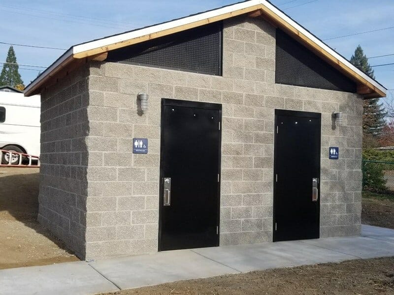Double Restroom Building Designed for Specific Location