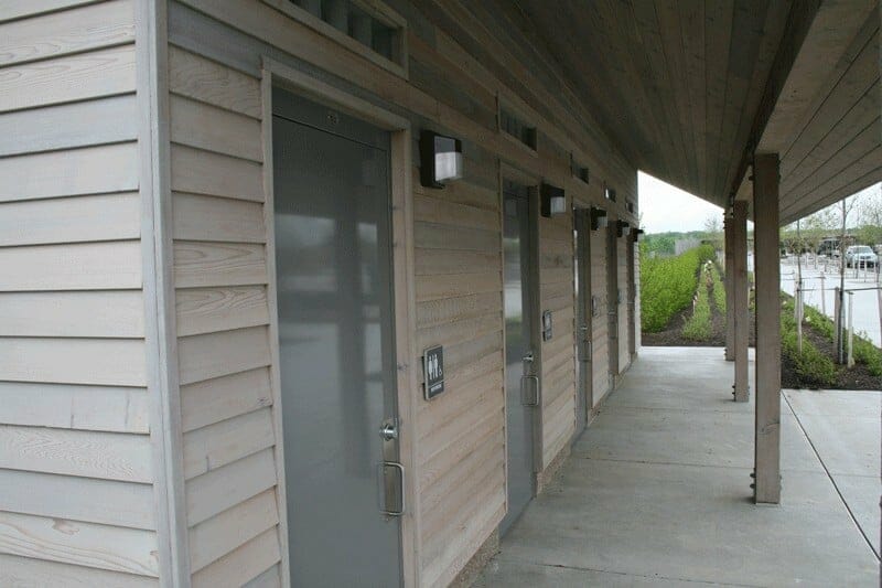 Waterless Restroom with Five Individual Rooms
