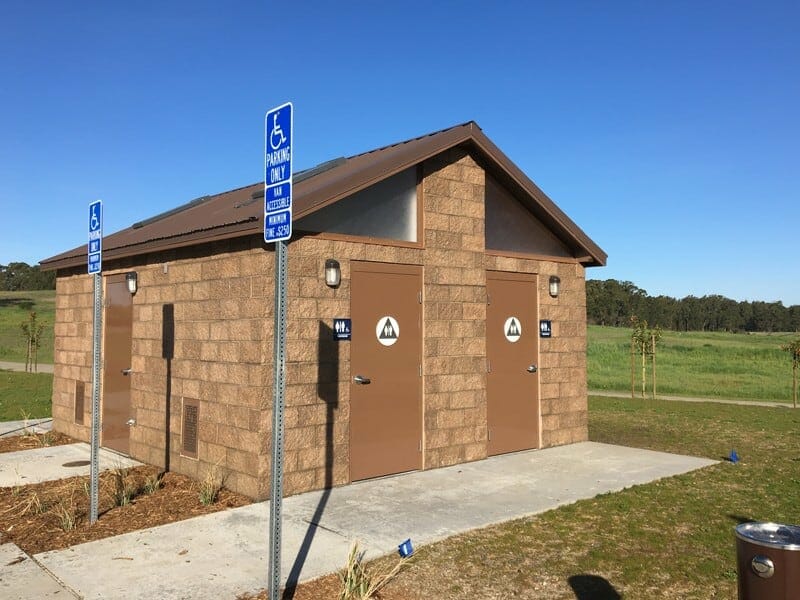 Cost Efficient CMU Plumbed Restroom