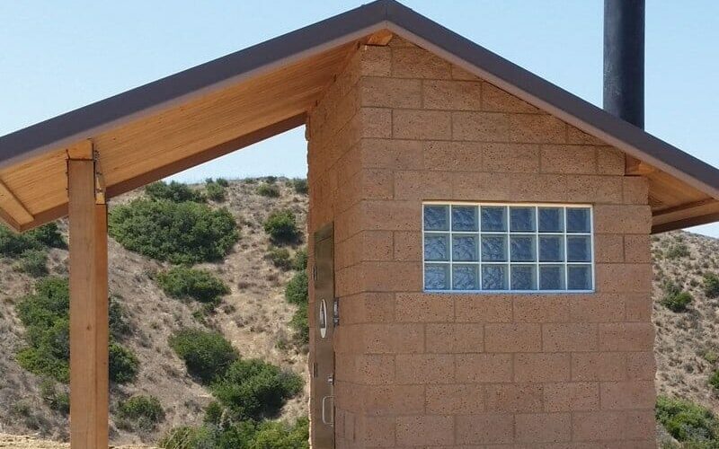 Vault Restroom with Glass Block Option for Natural Lighting