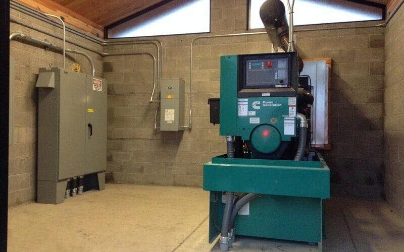 Control Building Interior with Indoor Generator and Pump Station Controls