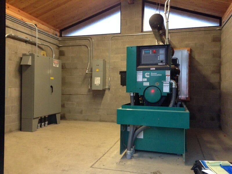 Control Building Interior with Indoor Generator and Pump Station Controls