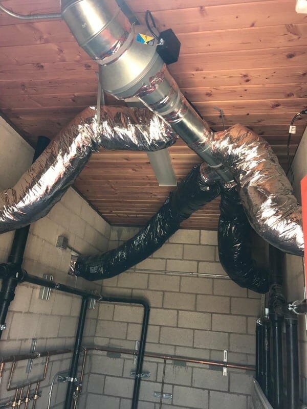 Utility Room for Restroom Facilities and Air Vents