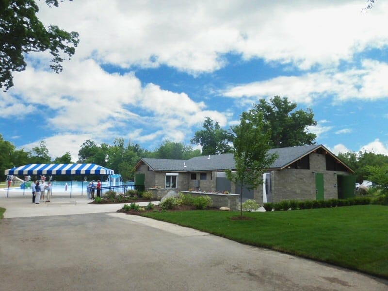 Large Aquatic Building with Restrooms and Changing Rooms