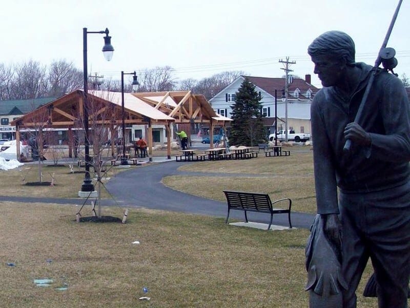 Large Pavilion in City Park Along Cape Cod Canal