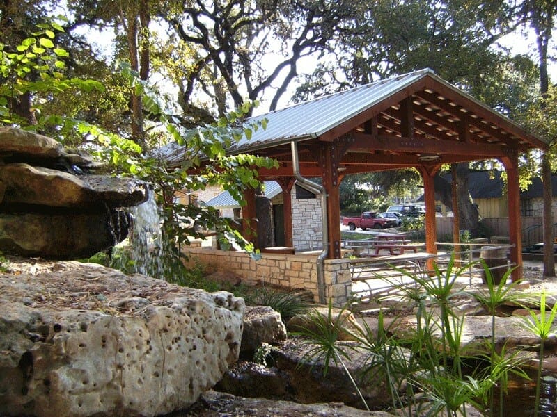 Restroom with Local Texas Limestone