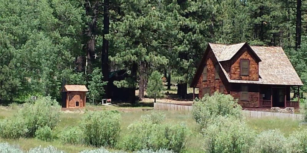 A Vault Toilet and Matching Guardhouse