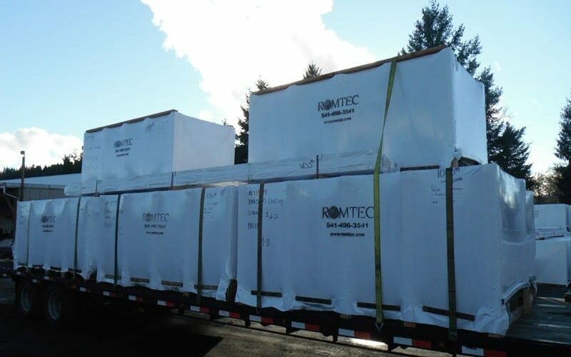 Romtec Pallet Ready for Delivery with Weather Protection