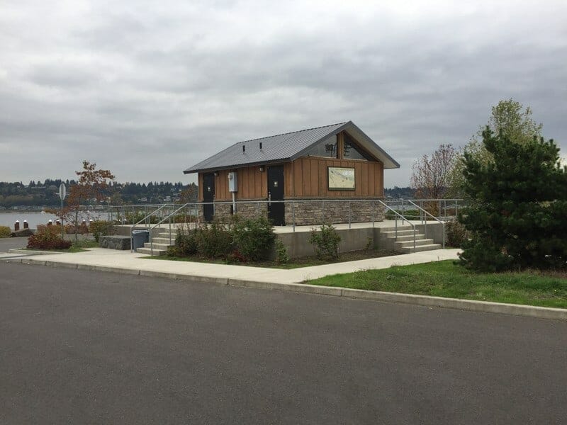 Riverside Restroom in Flood Plain on Raised Platform