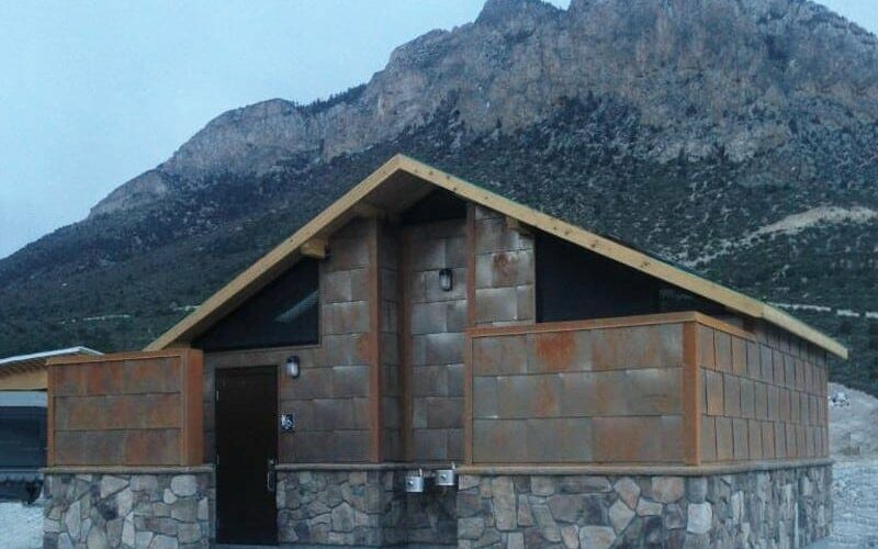 Rusted Metal Building Exterior to Match Surrounding Buildings Aesthetic