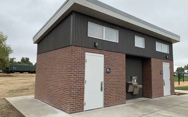 Modern Industrial Restroom Building