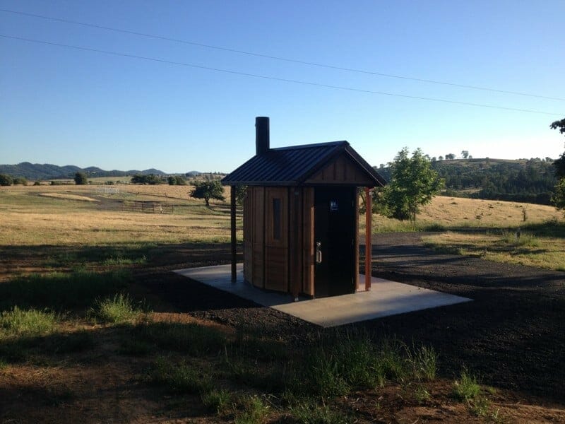 SST Traditional Waterless Restroom Installed in Rural Park Campground