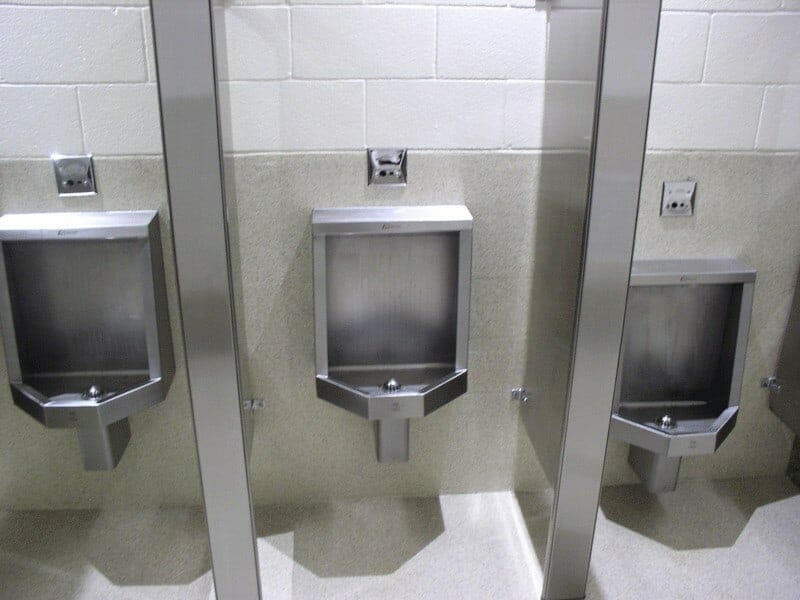 Stainless Steel Urinals with Epoxy Floor