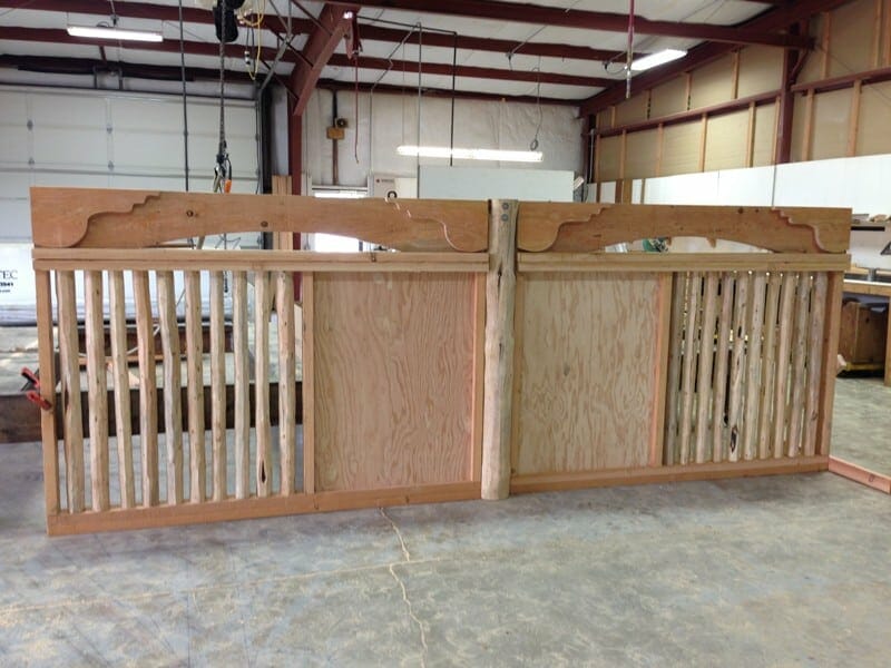 Latilla Style Privacy Barrier for Restroom