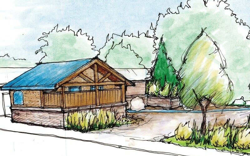 Hand Drawn Restroom for Design-Build