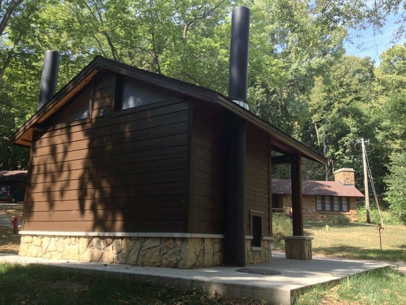 Waterless Restroom with Slatted Siding