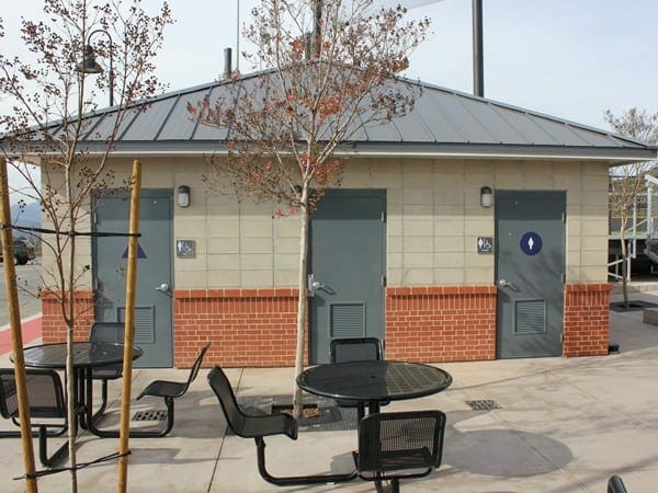 Multi User Concession Restroom with Grey Metal Components