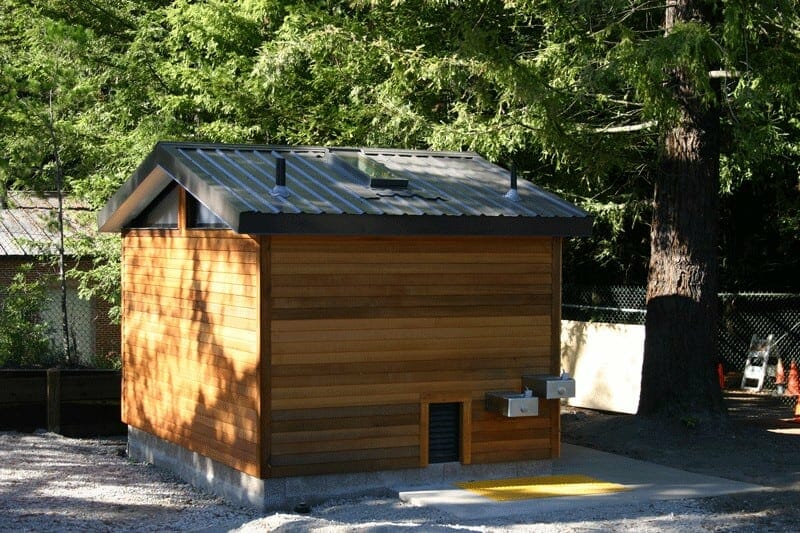 Restroom with Metal Roofing