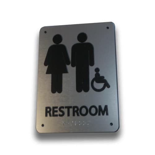 Steel ADA Restroom Signage