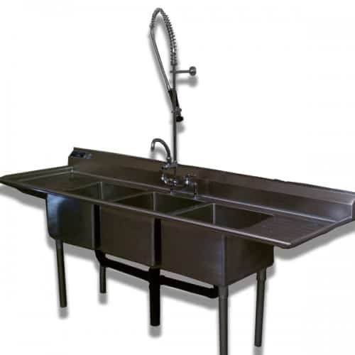 Three Basin Steel Concession Sink