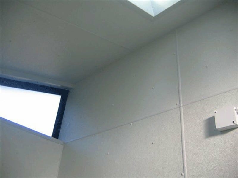 Interior Wall with White FRP Panel