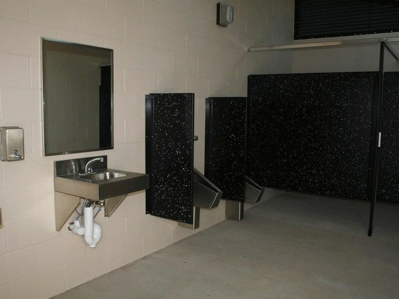 Stainless Steel Sink and Urinals with HDPE Barriers